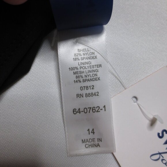 4/$14 NWT SWIMSUITS FOR ALL womens BATHING SUIT TOP halter BLACK SIZE 14 - Picture 8 of 10